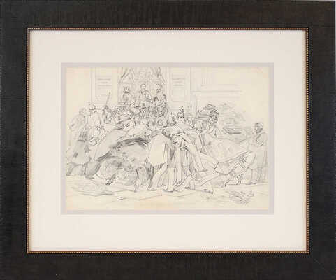 Подключников Николай Иванович. Иллюстрация к сатирическому журналу. «Беспроигрышная лотерея» 